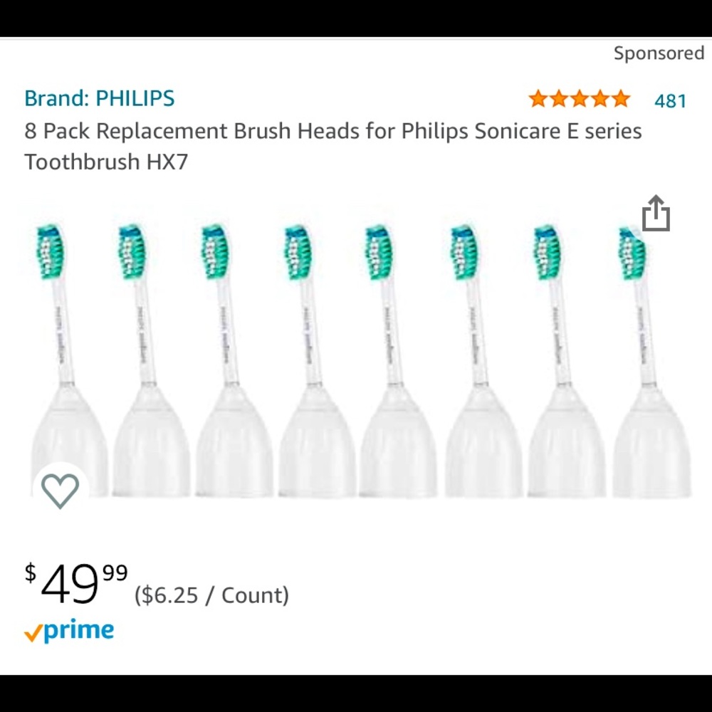 Phillips Sonicare E series replacement heads